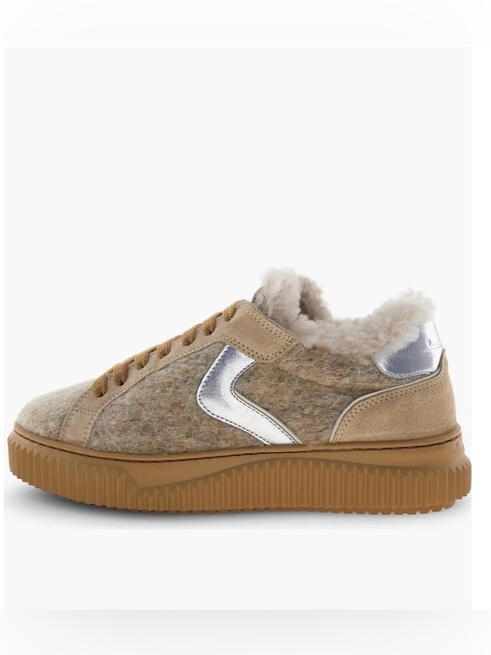 Voile Blanche Shoes - NWT VOILE BLANCHE Lipari Geniune Shearling Lined Sneaker in Beige-Light Brown